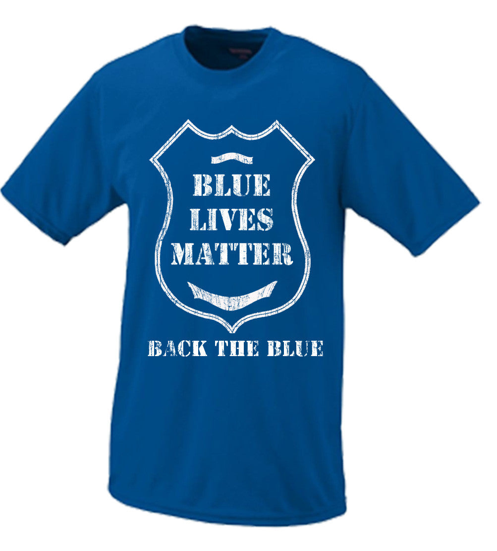 Back The Blue Blue Lives Matter Police Badge Shirt Black, White, Blue All Lives Matter T Shirt