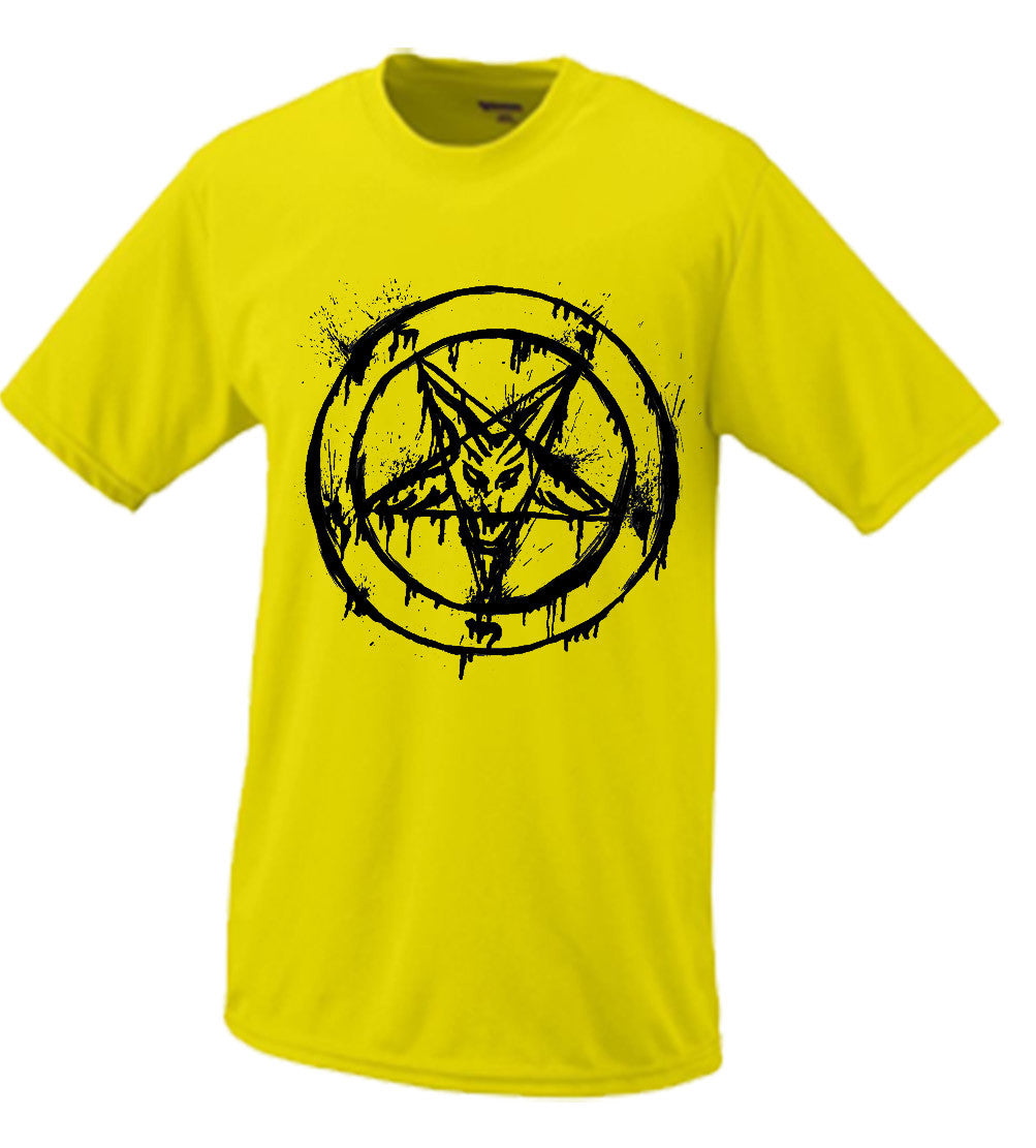 Pentagram Evil Face Symbol T shirt