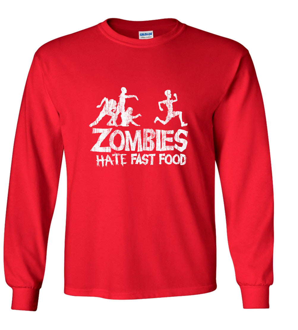 Zombies Hate Fast Food, Parody Comedy Funny T Shirt