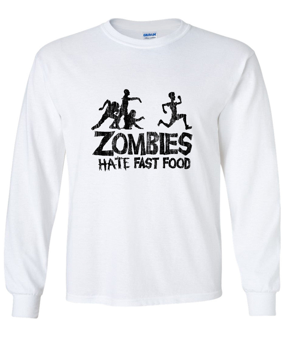 Zombies Hate Fast Food, Parody Comedy Funny T Shirt